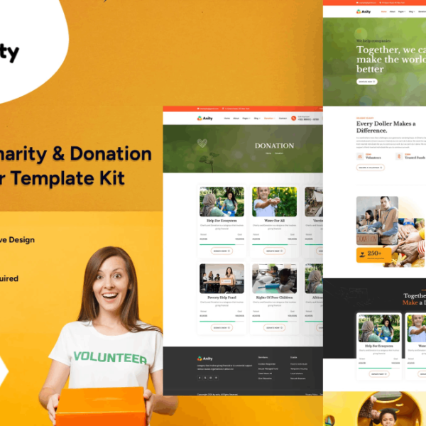 قالب انيتي للمنظمات الخيرية والتبرعات